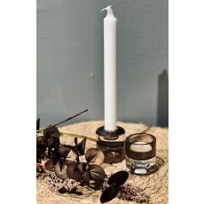 Ljuskopp Vändbar Glas Grå 5x6 cm