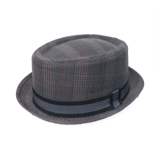 Pork Pie hatt Grårutig - Major Wear