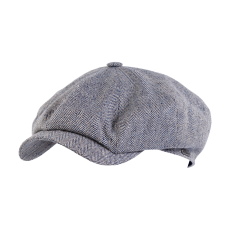 Newsboy Retro Cap Herringbone Steel Blue - Donegal