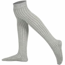 "Over the knee" knästrumpa Grå Ribbad - MySocks