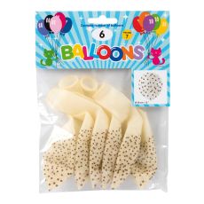Ballong Konfetti Prickar 6-pack 30 cm Latex