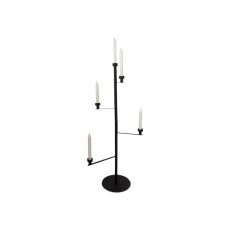 Golvljusstake Svart 100 cm