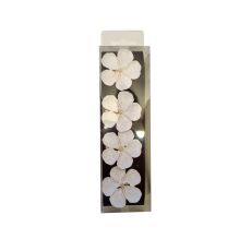 Servettringar Blomma Metall Vita 4-pack