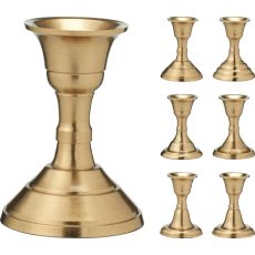 Ljusstake Metall Guld 8 cm