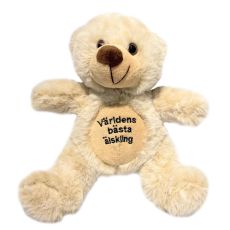 Nalle Världens bästa älskling Beige 20 cm