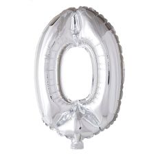 Ballong Siffra 0 Silver 86 cm
