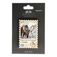 Souvenir Magnet Frimärke Älg