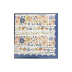 Servetter Blommor Blå 33x33 cm 20-pack
