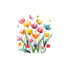 Servetter Tulpaner Fjärilar 33x33 cm 20-pack