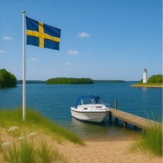 Servetter Skärgårdsidyll 33x33 cm 20-pack