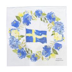 Servetter Svensk Flagga Krans 33x33cm