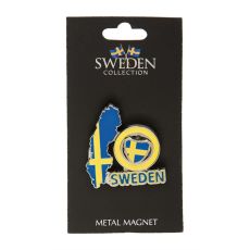 Magnet Karta Spin Sköld Sweden