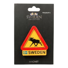Magnet Varning för Älg Souvenir