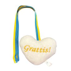 Hjärta Student Vitt 12x15 cm