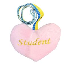 Hjärta Student Rosa 12x15 cm