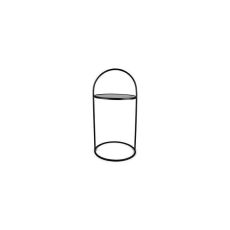Bord glas/metall  Svart H71 cm