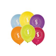 Ballong Födelsedag 8 år 6-pack Latex Mixade