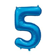 Ballong Siffra 5 Blå 86 cm
