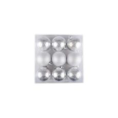 Julgranskulor Silver små 9-pack