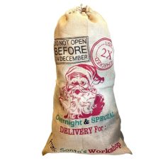Julklappssäck Tomte Jute 100cm stor