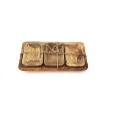Skålset Mangoträ Bricka