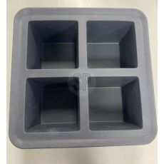 Iskub Stor 4-fack Grå fyrkant 16x16x6 cm