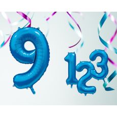 Ballong Siffra 9 Blå 86 cm