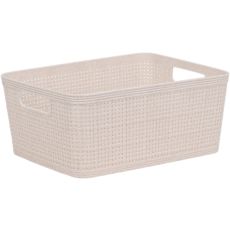 Korg Förvaring Beige Flätad Plast 24,5x19 cm 2-pack