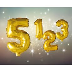 Ballong Siffra 5 Guld 86 cm