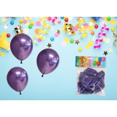 Ballong Blank Lila Spegelballong 6-pack 30 cm Latex