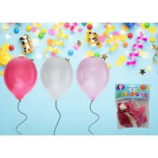 Ballong Metallic Rosa 8-pack Latex