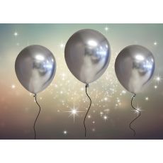 Ballong Blank Silver Spegelballong 6-pack 30 cm Latex