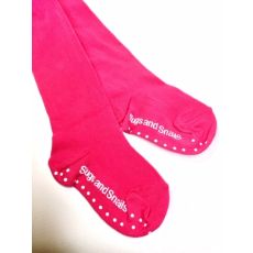 Barnstrumpbyxor fuchsia- med halkskydd 1-10år