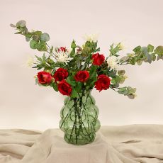 Rosbukett röd Annie - Amors Eld