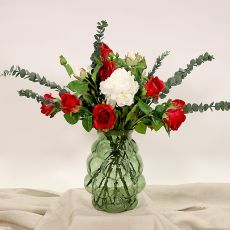 Rosbukett röd Annie - Kärleksflammor