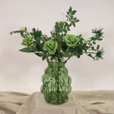 Rosbukett grön Vintage - Gröna Drömmar
