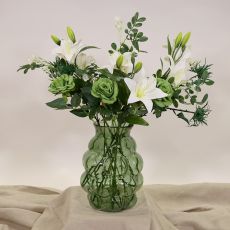 Rosbukett grön Vintage - Smaragdens Grönska