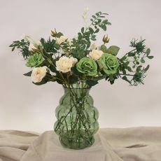 Rosbukett grön Vintage - Skogens Bukett