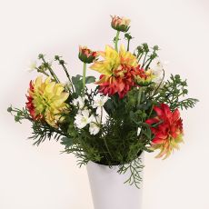 Blombukett rödgul Dahlia Vincente