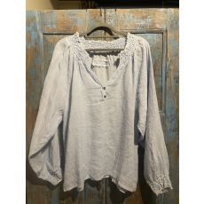Nomad Spirit Linen Blouse sky blue