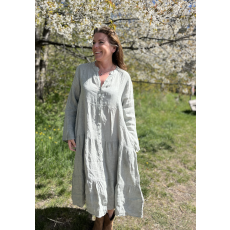Maxiklänning free spirit med knappar grön