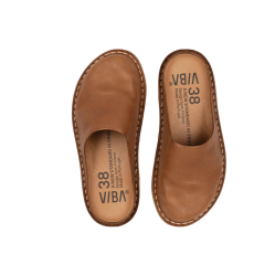 Viba toffla ROMA Läder Cognac Brun