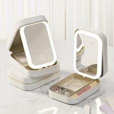 LED Makeup Mirror with Storage