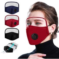 2-i-1 Mask och Visir - Skyddar, Inklusive Filter