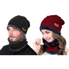 Set med mössa och halsduk - varma vinteraccessoarer