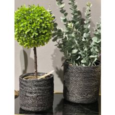 Kruka Makramé Svart 5 delar