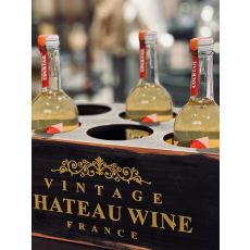 Låda Vinflaska 6 flaskor Trä 38x26x16 cm