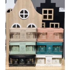 Doftljus 2-pack Black Peony Wooden Wick