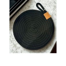 Underlägg Grytunderlägg Textil Svart