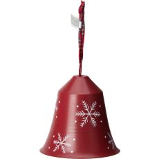 Klocka Jul Bjällra Vit Snöflingor 15 cm